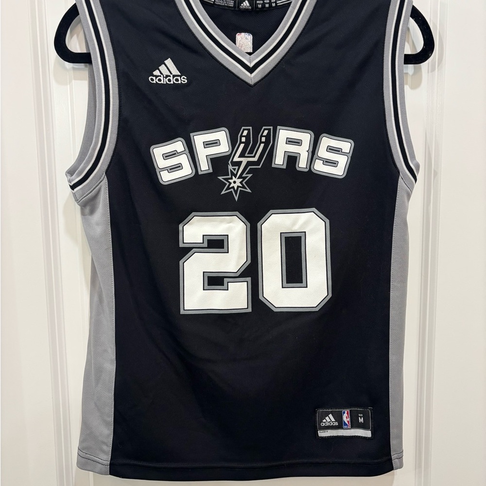 Adidas Black and Gray Spurs Jersey